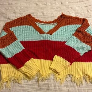 Color block sweater